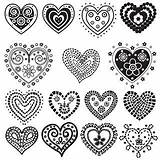 Heart Doodle Digi Hearts Zentangle Patterns Doodles Sherykdesigns Templates Zentangles sketch template