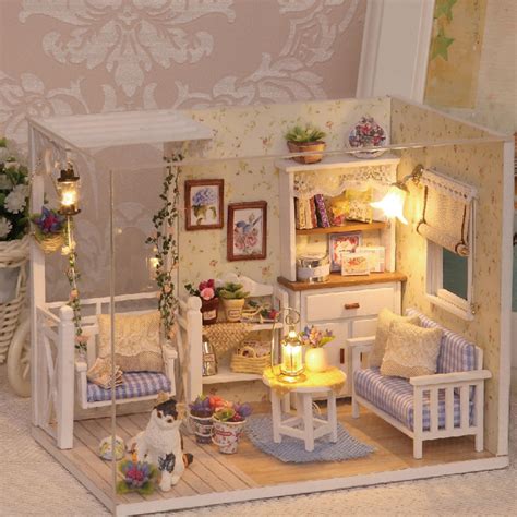 doll house furniture diy miniature dust cover  wooden