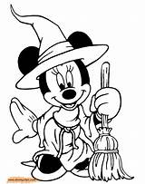 Witch Halloween Coloring Disney Pages Printable Mouse Minnie Kids Print Mickey Sheets Themed Thing Things Character Color Minnei Characters Pumpkin sketch template