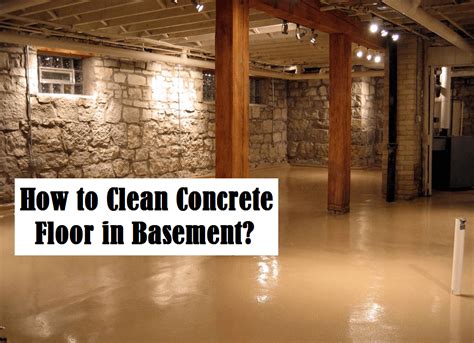 clean concrete floor  basement complete steps