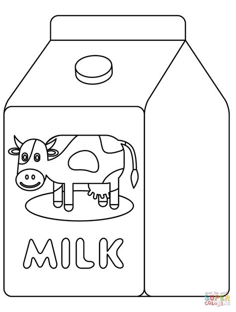 milk coloring pages carton clipart colouring outline drawing dairy jug