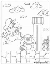Verbnow Jumping Goomba Obstacles Dressed sketch template