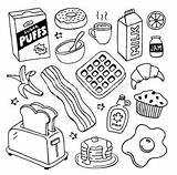 Doodle Doodles Clip Drawings Printable Breakfast Choose Board Foods sketch template