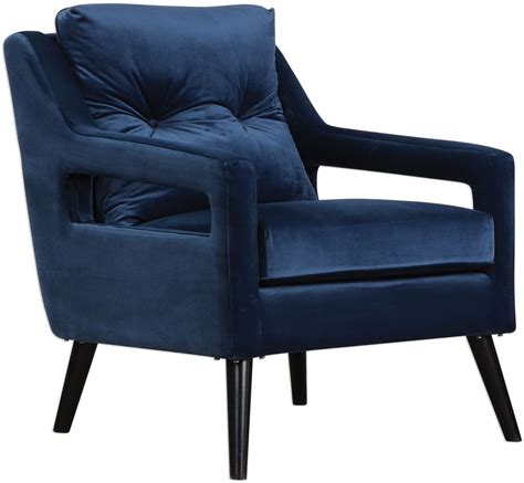 obrien blue velvet armchair  uttermost coleman furniture