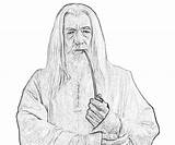 Gandalf Coloring Pages Lord Rings Hobbit Printable Colouring Book Profil Print Earth Middle Lotr Books Printables Designlooter Color Drawings Adult sketch template