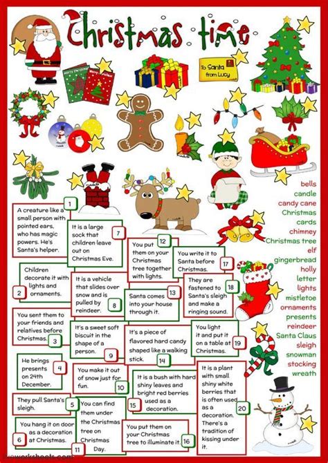 christmas definitions esl worksheet christmas worksheets christmas