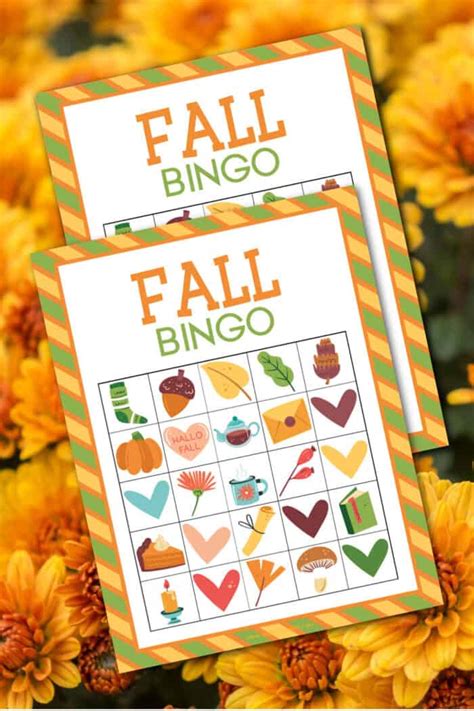 printable fall bingo  kids   happy