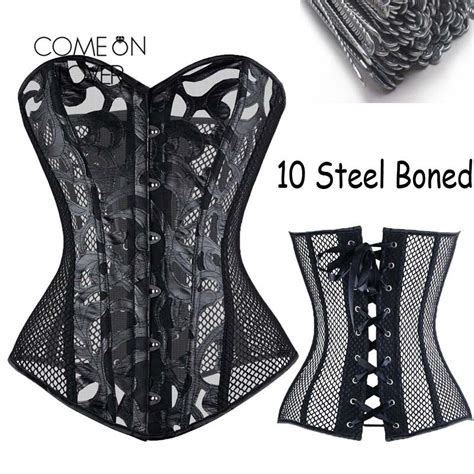 ai2233 sex mesh corset and bustie elastic net hollow out flowers