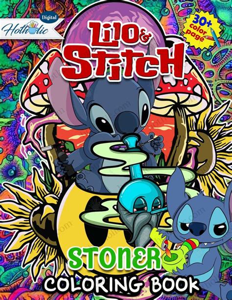 lilo  stitch stoner coloring book lilo  stitch coloring book