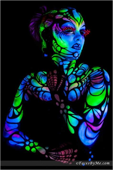 17 Best Images About Uv Black Light Neon Face Paint On