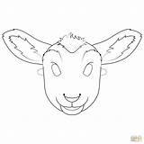 Sheep Mask Coloring Printable Pages Lamb Template Supercoloring Source sketch template