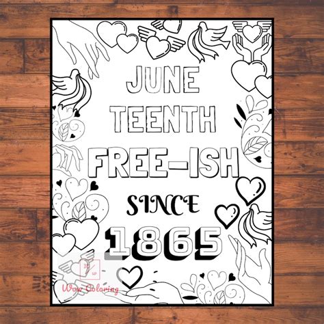 juneteenth coloring pages pack   celebrate freedom day etsy