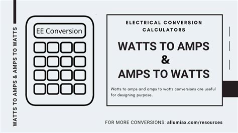 watts  amps  amps  watts conversion calculator