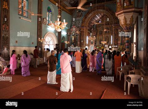 india kerala champakulam village syrian christian church interior stock photo  alamy