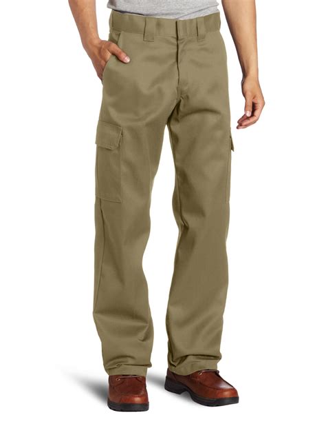 dickies synthetic relaxed straight fit cargo work pant in desert sand