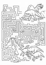 Dinosaurier Maze Mazes Ausmalbilder Vorschule Dinosaurios Labyrinthe sketch template