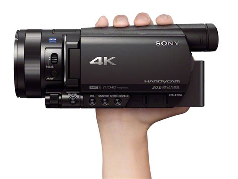 sony releases new smaller fdr ax100e handycam that shoots 4k