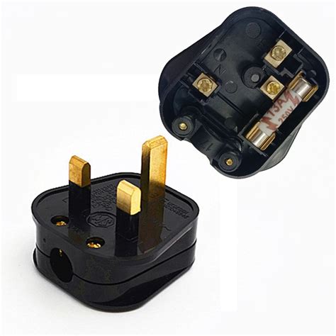 pcs uk british plug connect rewirable ac power cord cable industry wiring adaptor detachable