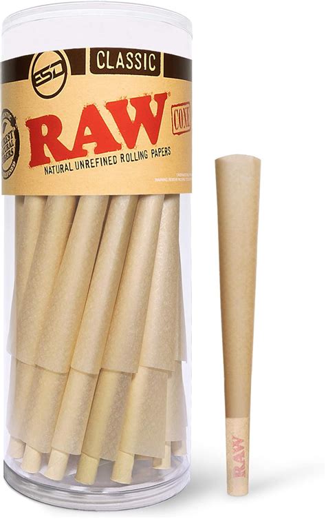 raw cones classic king size version pack   natural pre rolled joint sleeves  tips