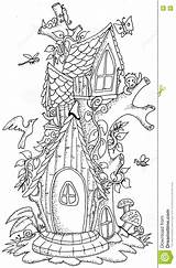 Fairy Pages House Whimsical Coloring Template sketch template