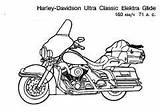 Harley Glide Electra Motorcycle Enregistrée sketch template