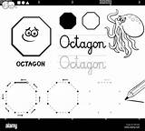 Shapes Octagon Basic Drawing Geometric Stock Alamy Shape Getdrawings Coloring sketch template