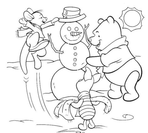 disney coloring pages winnie  pooh christmas print  color