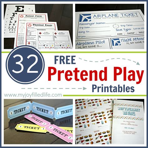 pretend play printables  joy filled life