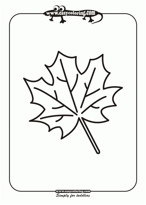 large leaf template coloring home