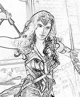 Coloring Wonder Woman Gal Pages Gadot Colouring Printable Superhero Superheroes Ecoloringpage Template sketch template