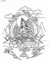 Tara Green Coloring Mandala Buddha Pages Colouring Adult Buddhist Vajradhara Easy sketch template
