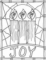 Advent Candles Joy sketch template