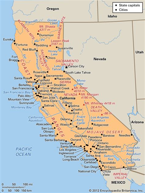 kaliforniya na karte ssha  foto