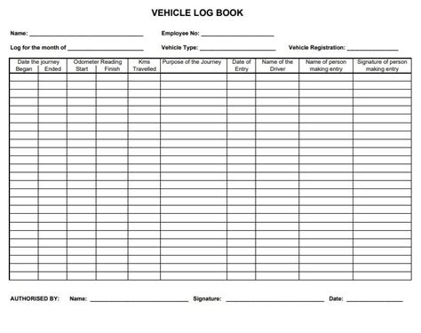 log book templates   printable word excel  formats