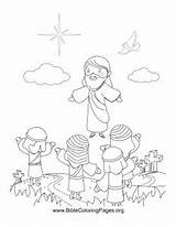 Himmelfahrt Christi Ascension Ascends Mädchen Heilpädagogik Kinderbasteleien Bibel sketch template