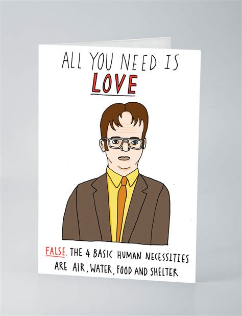 Dwight Schrute Valentines Card The Office Valentines Office Quotes