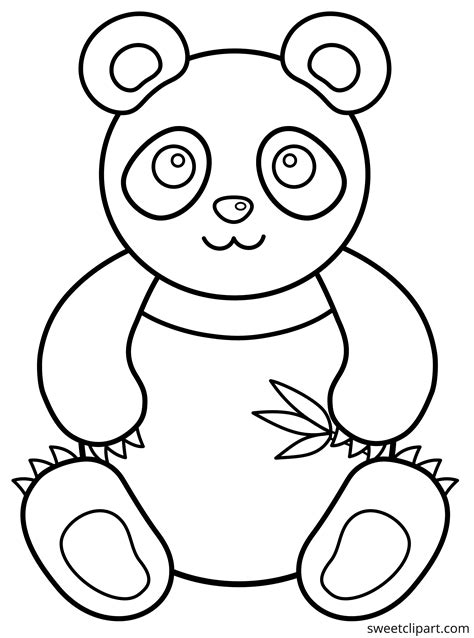 panda bear coloring page  clip art