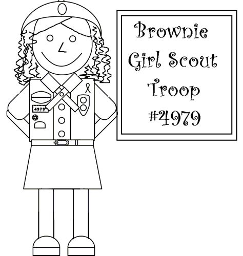 girl scout coloring pages  brownies   girl scout