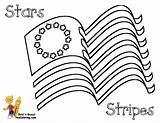 Coloring Pages Stripes Flag July Stars Print 4th Patriotic Kids Fourth Usa Popular sketch template