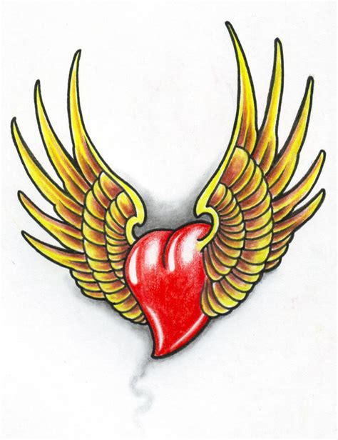 winged heart  vikingtattoo  deviantart