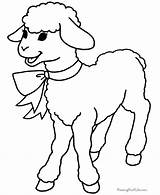 Lamb Coloring Easter Color Pages Lambs Printable Clipart Template Sheep Para Colorear Colouring Cordero Print Easy Kids Sheets Imagen Printables sketch template