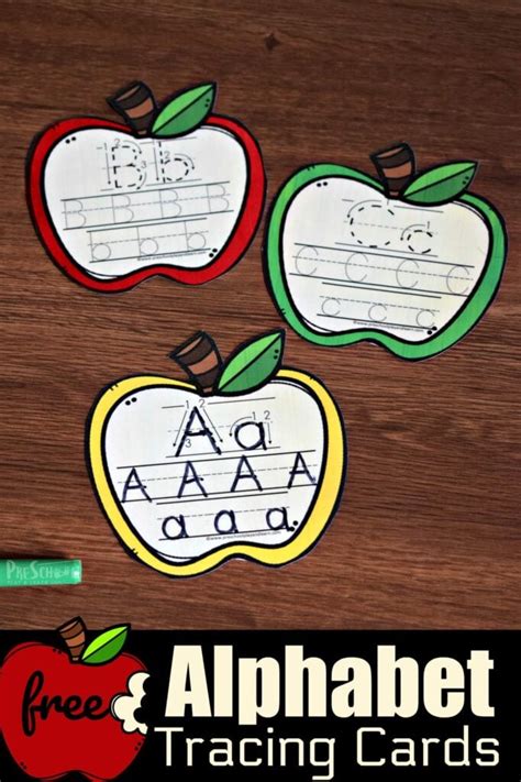 traceable alphabet apple cards