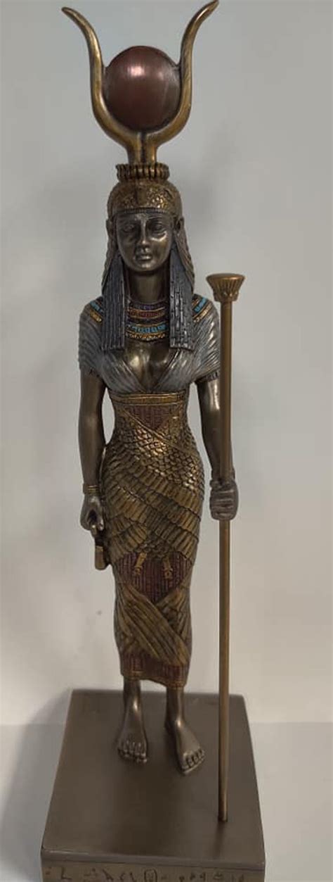 unique goddess hathor statue egyptian 9 h etsy