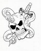 Snake Skull Tattoo Tribal Drawing Skulls Cool Sword Drawings Evil Designs Rose Tattoos Dagger Roses Getdrawings Sample Pirate 3d Sketch sketch template