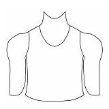Body Chest Template Outline Shoulder Coloring Parts sketch template