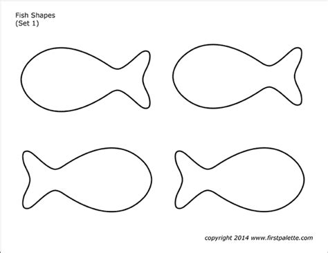 fish shapes  printable templates coloring pages firstpalette