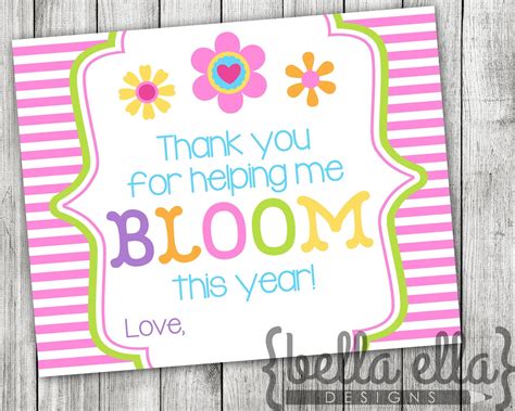helping  bloom tag teacher gift printable