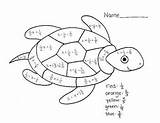 Equations Solving Fractions Turtles sketch template