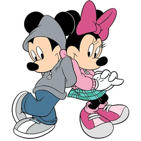 mickey  minnie mouse hugging