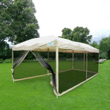 quictent ez pop  canopy  netting screen house instant gazebo party tent mesh sides walls
